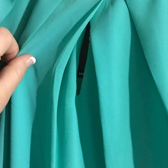 Teal/ minty green fit and flare dress - Picture 4 of 5